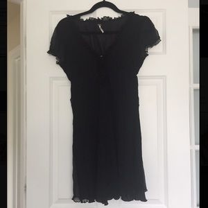 Free People Black Silk Dress